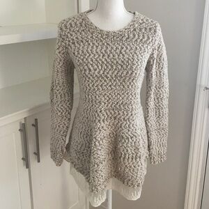 Anthropologie Lace Trimmed Sweater